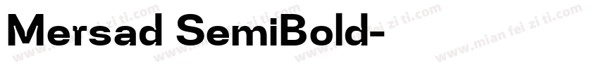 Mersad SemiBold字体转换